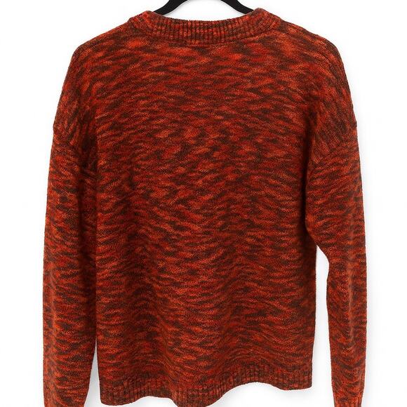 Madewell Rust Marled Knit Crewneck Pullover Sweater Size M Cozy Fall Winter - Picture 5 of 5